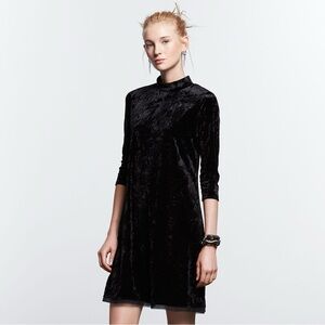 Black Velvet Swing Dress Simply Vera Wang Sz XS